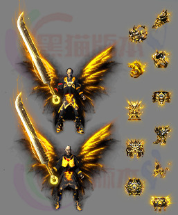 250416-B6暗金天神男女武器衣服首饰剑甲