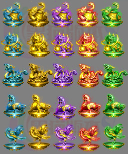 251121-B6神兽勋章 传奇四格首饰高清素材