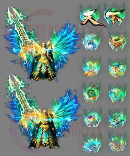 251129-B2真龙男女衣服武器 传奇剑甲高清素材