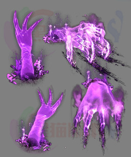 传奇技能素材 高清动态魔法特效技能 241220-A20八方向鬼手技能