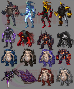 251203-B22地下城另类怪物打包怪物 传奇怪物高清素材