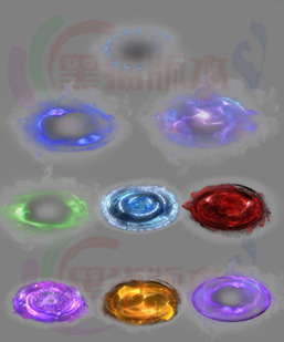 传奇NPC素材 高清动态光圈特效技能 241223-A13地上光环