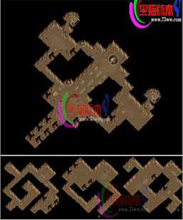传奇地图素材 251016-A36高清石墓相思墓穴1-4层