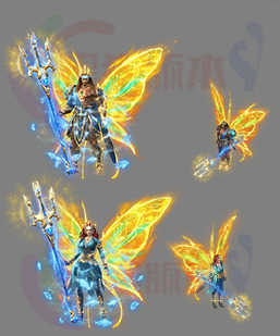 传奇一体时装素材 特效高清传奇素材 251016-A55炫彩时装