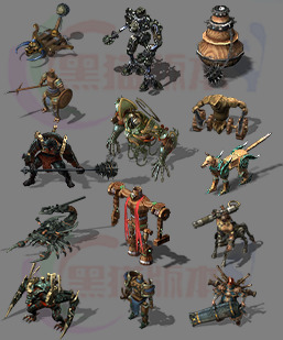 251129-B9木偶机甲怪物素材 传奇怪物高清素材