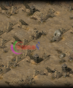 传奇地图素材 251106-A12大佛遗址无缝封边地图素材