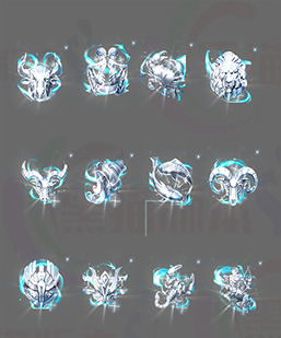 250522-A16高清动态十二星座生肖装备 传奇生肖素材