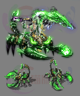 251111-A65坐骑连体时装 传奇一体特效时装素材