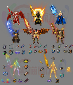 传奇剑甲素材 传奇高清素材 250827-A001 特色高清剑甲8套