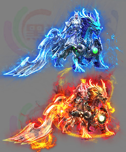 传奇一体时装素材 特效高清传奇素材 25/10/14/A35龙王坐骑时装