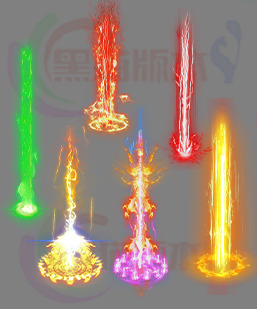 传奇素材 传奇光柱素材 高清动态光柱 250114-A14无字光柱