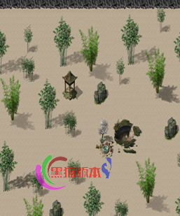 251102-A10泉水岛大陆地图素材 独立地砖无缝封边