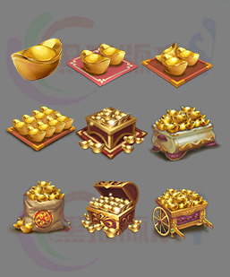 251130-A54金元宝道具素材 传奇道具高清素材