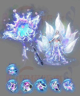 传奇素材 单职业传奇剑甲素材 传奇复古高清素材 25/10/14/A4青丘九尾剑甲带首饰