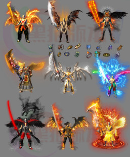 传奇剑甲素材 传奇高清素材 250827-A003 特色高清剑甲9套