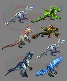 251204-A8侏罗纪公园 7个恐龙怪物 传奇怪物高清素材