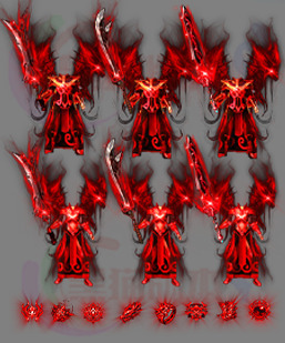 传奇剑甲素材 传奇复古高清剑甲素材 250222-A6三职业剑甲分体