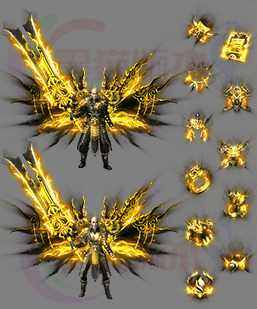 传奇剑甲素材 传奇复古高清素材 250327-B14剑甲