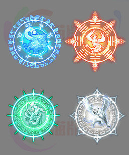 251129-B21四圣兽特效素材 传奇UI高清素材