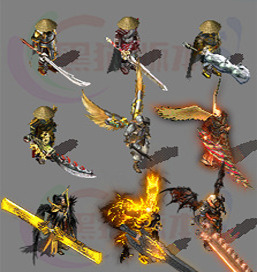 编号：20250828-A001-9组传奇人型怪物-PNG格式