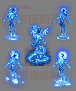 251201-B17UI灵魂出窍 酷炫人物元神特效 传奇UI高清素材