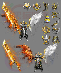 传奇素材 251111-A20-男女武器衣服首饰套装