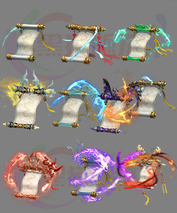 251118-A23传奇法宝特殊素材高清进阶无字卷轴素材10组