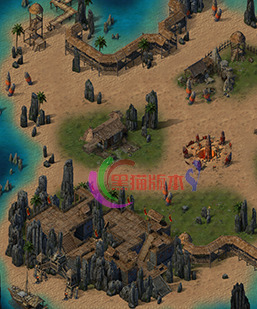 251106-A15海岛系列海上村寨无缝封边传奇地图素材